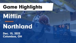 Mifflin  vs Northland  Game Highlights - Dec. 15, 2023