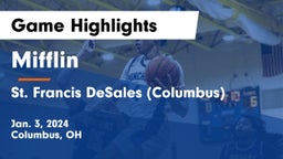 Mifflin  vs St. Francis DeSales  (Columbus) Game Highlights - Jan. 3, 2024