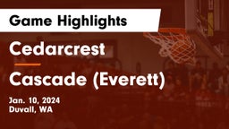Cedarcrest  vs Cascade  (Everett) Game Highlights - Jan. 10, 2024