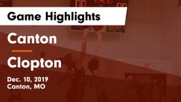 Canton  vs Clopton   Game Highlights - Dec. 10, 2019