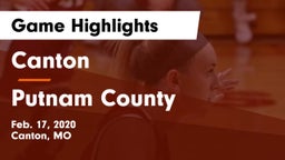 Canton  vs Putnam County  Game Highlights - Feb. 17, 2020