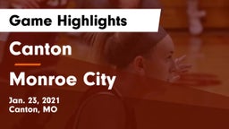 Canton  vs Monroe City Game Highlights - Jan. 23, 2021
