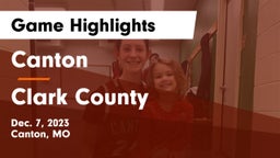 Canton  vs Clark County  Game Highlights - Dec. 7, 2023