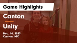 Canton  vs Unity  Game Highlights - Dec. 14, 2023