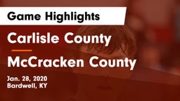 Carlisle County  vs McCracken County  Game Highlights - Jan. 28, 2020