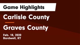 Carlisle County  vs Graves County  Game Highlights - Feb. 18, 2020