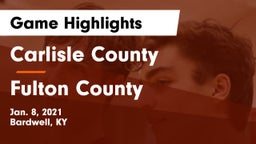 Carlisle County  vs Fulton County  Game Highlights - Jan. 8, 2021