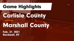 Carlisle County  vs Marshall County  Game Highlights - Feb. 27, 2021