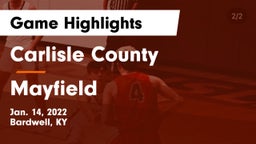Carlisle County  vs Mayfield  Game Highlights - Jan. 14, 2022