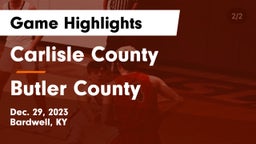 Carlisle County  vs Butler County  Game Highlights - Dec. 29, 2023