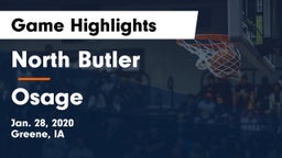 North Butler  vs Osage  Game Highlights - Jan. 28, 2020