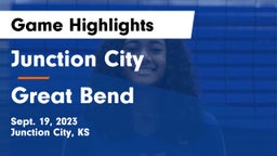Junction City  vs Great Bend  Game Highlights - Sept. 19, 2023
