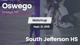 Matchup: Oswego  vs. South Jefferson HS 2018