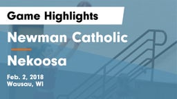 Newman Catholic  vs Nekoosa Game Highlights - Feb. 2, 2018