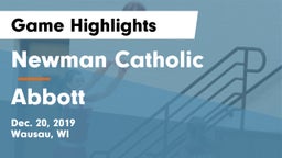 Newman Catholic  vs Abbott  Game Highlights - Dec. 20, 2019