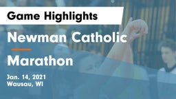 Newman Catholic  vs Marathon  Game Highlights - Jan. 14, 2021