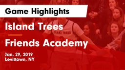Island Trees  vs Friends Academy  Game Highlights - Jan. 29, 2019