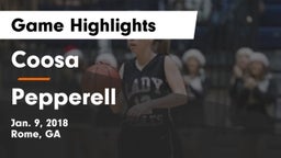 Coosa  vs Pepperell Game Highlights - Jan. 9, 2018