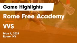 Rome Free Academy  vs VVS  Game Highlights - May 4, 2024