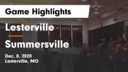 Lesterville  vs Summersville   Game Highlights - Dec. 8, 2020