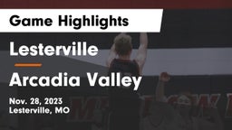 Lesterville  vs Arcadia Valley  Game Highlights - Nov. 28, 2023
