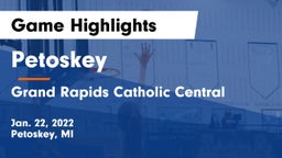 Petoskey  vs Grand Rapids Catholic Central  Game Highlights - Jan. 22, 2022