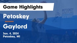 Petoskey  vs Gaylord  Game Highlights - Jan. 4, 2024