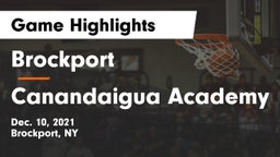 Brockport  vs Canandaigua Academy  Game Highlights - Dec. 10, 2021