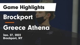 Brockport  vs Greece Athena  Game Highlights - Jan. 27, 2022