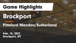 Brockport  vs Pittsford Mendon/Sutherland Game Highlights - Feb. 15, 2022