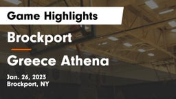 Brockport  vs Greece Athena  Game Highlights - Jan. 26, 2023