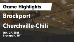 Brockport  vs Churchville-Chili  Game Highlights - Jan. 27, 2023