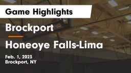 Brockport  vs Honeoye Falls-Lima  Game Highlights - Feb. 1, 2023