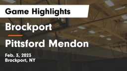 Brockport  vs Pittsford Mendon Game Highlights - Feb. 3, 2023
