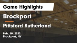 Brockport  vs Pittsford Sutherland  Game Highlights - Feb. 10, 2023