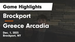Brockport  vs Greece Arcadia  Game Highlights - Dec. 1, 2023