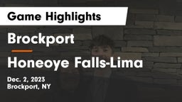 Brockport  vs Honeoye Falls-Lima  Game Highlights - Dec. 2, 2023