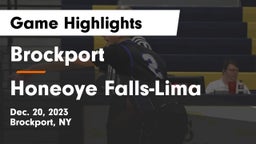 Brockport  vs Honeoye Falls-Lima  Game Highlights - Dec. 20, 2023