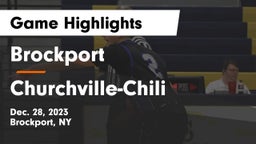 Brockport  vs Churchville-Chili  Game Highlights - Dec. 28, 2023