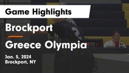 Brockport  vs Greece Olympia  Game Highlights - Jan. 5, 2024