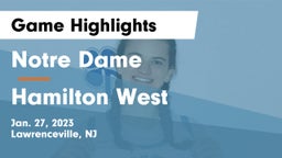 Notre Dame  vs Hamilton West  Game Highlights - Jan. 27, 2023