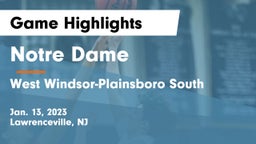 Notre Dame  vs West Windsor-Plainsboro South  Game Highlights - Jan. 13, 2023