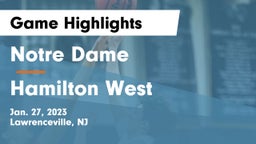 Notre Dame  vs Hamilton West  Game Highlights - Jan. 27, 2023