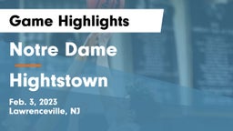 Notre Dame  vs Hightstown  Game Highlights - Feb. 3, 2023