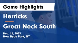 Herricks  vs Great Neck South  Game Highlights - Dec. 12, 2023