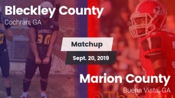 Matchup: Bleckley County vs. Marion County  2019