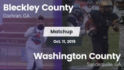 Matchup: Bleckley County vs. Washington County  2019