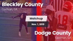 Matchup: Bleckley County vs. Dodge County  2019