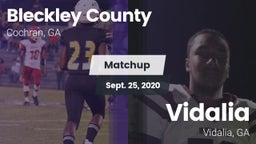 Matchup: Bleckley County vs. Vidalia  2020
