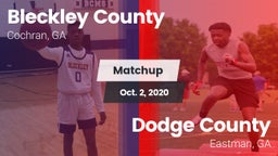 Matchup: Bleckley County vs. Dodge County  2020